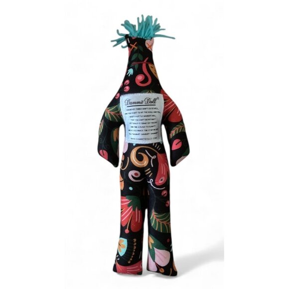 Dammit Doll 12” Colorful Floral Print - Picture 1 of 3
